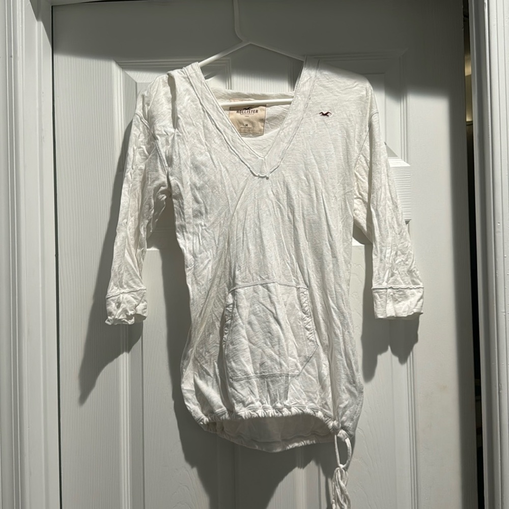 Hollister White Hoodie (M)